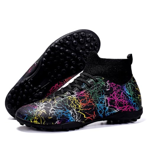 Xinghuanhua High-Top Fußballstiefel Herren Damen | Fußballschuhe mit Socken-Design für Knöchelstütze | FG/AG Spikes für Hartboden & Kunstrasen |Atmungsaktive Leichte Profi-Trainingsschuhe von Xinghuanhua