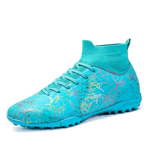 Xinghuanhua High-Top Fußballstiefel Herren Damen | Fußballschuhe mit Socken-Design für Knöchelstütze | FG/AG Spikes für Hartboden & Kunstrasen |Atmungsaktive Leichte Profi-Trainingsschuhe von Xinghuanhua