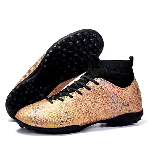 Xinghuanhua High-Top Fußballstiefel Herren Damen | Fußballschuhe mit Socken-Design für Knöchelstütze | FG/AG Spikes für Hartboden & Kunstrasen |Atmungsaktive Leichte Profi-Trainingsschuhe Xinghuanhua High-Top Fußballstiefel Herren Damen | Fußballschuhe mit Socken-Design für Knöchelstütze | FG/AG Spikes für Hartboden & Kunstrasen |Atmungsaktive Leichte Profi-Trainingsschuhe von Xinghuanhua