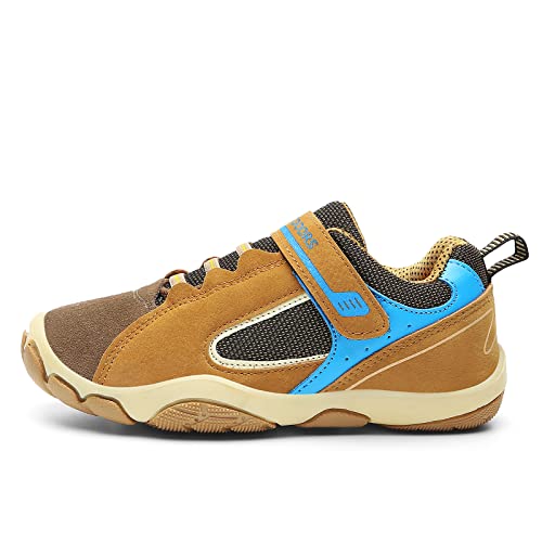 Xinghuanhua Kinder Barfußschuhe Atmungsaktiv Laufschuhe für Jungen Mädchen Leicht Turnschuhe Klettschuh Halbschuh Outdoor Sneaker 28-39 von Xinghuanhua