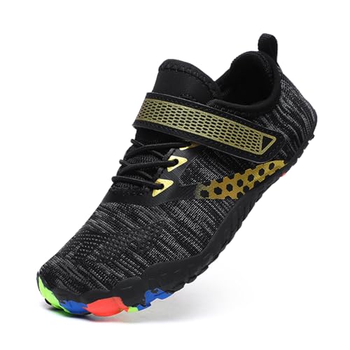 Xinghuanhua Kinder Barfußschuhe Schnell Trocknend Barfussschuhe Badeschuhe Atmungsaktiv rutschfest Leicht Strandschuhe für Jungen Mädchen, 24-36 EU von Xinghuanhua