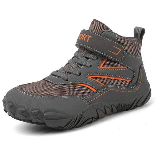 Xinghuanhua Kinder Barfußschuhe Wanderschuhe Jungen Mädchen Wanderstiefel Outdoor Trekkingschuhe rutschfest Leicht Atmungsaktiv Bequem Gr.28-37 von Xinghuanhua