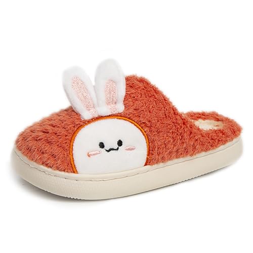 Xinghuanhua Mädchen Hausschuhe Baumwolle Kinder Hase Niedlich Winter Pantoffeln Wärme Weiche Bequeme Home Slippers Unisex 24-35 von Xinghuanhua