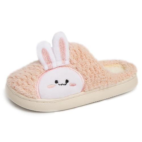 Xinghuanhua Mädchen Hausschuhe Baumwolle Kinder Hase Niedlich Winter Pantoffeln Wärme Weiche Bequeme Home Slippers Unisex 24-35 von Xinghuanhua