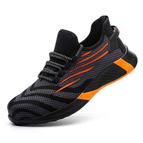 Xinghuanhua Sicherheitsschuhe Herren Damen S3 Sportlich rutschfeste Arbeitsschuhe mit Stahlkappe Leichtgewich Breathable Schuhe von Xinghuanhua