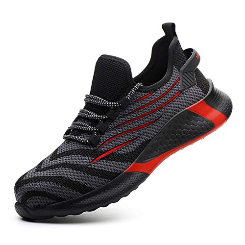 Xinghuanhua Sicherheitsschuhe Herren Damen S3 Sportlich rutschfeste Arbeitsschuhe mit Stahlkappe Leichtgewich Breathable Schuhe von Xinghuanhua