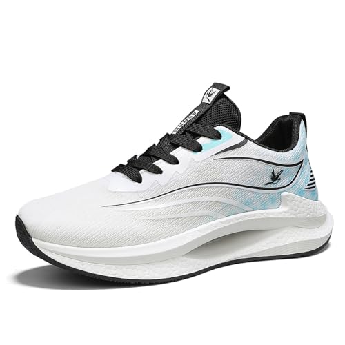 Xinghuanhua Sneaker Herren Schuhe Bequeme Sportschuhe Laufschuhe Turnschuhe Tennis Fitness Jogging Walkingschuhe Leichtgewichts Atmungsaktiv Freizeit Straßenlaufschuhe WeißBlau 43 von Xinghuanhua