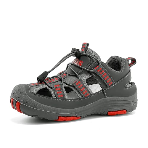 Xinghuanhua Unisex-Kinder Sandalen Trekking-& Wanderschuhe Mit Flexibel Bequeme-Einlegesohlen Schutz der Zehen Kindersandalen 29-38 von Xinghuanhua