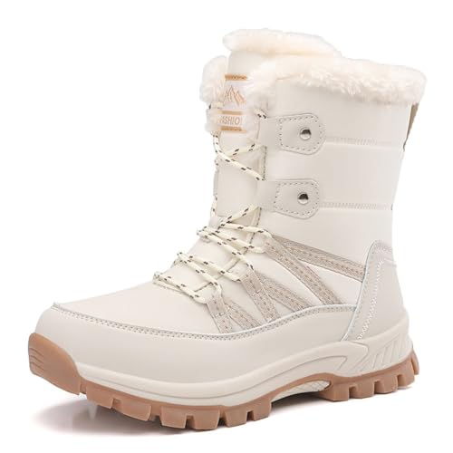 Xinghuanhua Winter Schneestiefel Damen Pelz Gefüttert Warme Knöchelstiefel von Xinghuanhua
