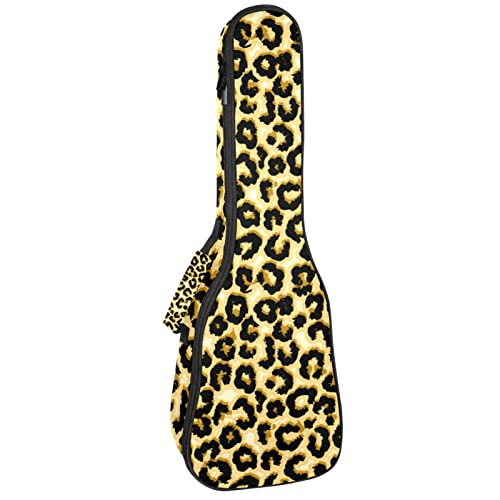 Ukulele Koffer Brauner Leopard Ukulele Tasche 21 Zoll Wasserdicht Oxford Gig Bag Mit Tasche Jungen Mädchen von Xingruyun