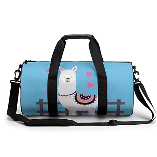 Xingruyun Sporttasche Kinder Alpaka Badetasche Gym Tasche Schwimmtasche Schultertaschen Reisetasche Urlaubstasche Fitnesstasche Für Mädchen Jungen 45x23x23cm von Xingruyun