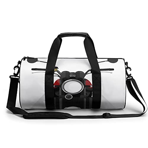 Xingruyun Sporttasche Kinder Schwarzes Motorrad Badetasche Gym Tasche Schwimmtasche Schultertaschen Reisetasche Urlaubstasche Fitnesstasche Für Mädchen Jungen 45x23x23cm von Xingruyun