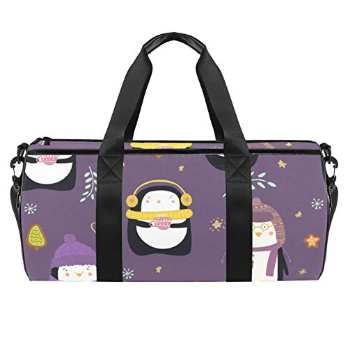 Xingruyun Sporttasche Kinder Süße Pinguine Badetasche Gym Tasche schwimmtasche Schultertaschen Reisetasche Urlaubstasche klein Fitnesstasche Sport-Taschen für Mädchen Jungen 45x23x23cm von Xingruyun