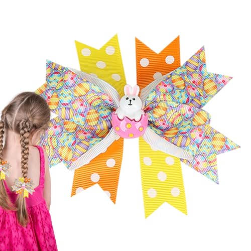 Bughaarklammern, Bogenklammern für Frauen - Mädchen Haarbögen Clip Accessoires,Ribbon süßer Hasenpunkt Barrettes, Mode Haarnadel für Babykinder von Xinhuju