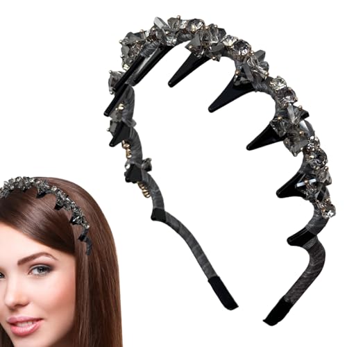 Geflochtenes Haarband | Haarreif Hochkronen Kopfband - Anti-Rutsch Mode Haarschmuck Dekorativ für Frauen Mädchen jungfern Bräute Party Hochzeit Festivals Musikfeste von Xinhuju