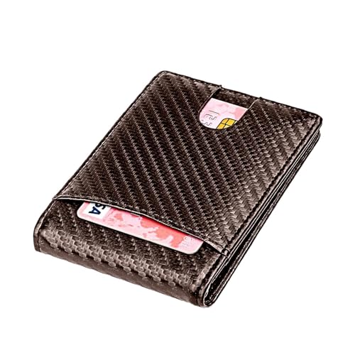 Geldklammer-Geldbörse, Herren-Geldbörse mit Geldklammer – PU-Leder-Geldbörse mit Geldklammer – hohe Kapazität, zweifach faltbar, schmale Vordertasche, Herren-Geldbörse mit Kartenhalter für die Familie von Xinhuju