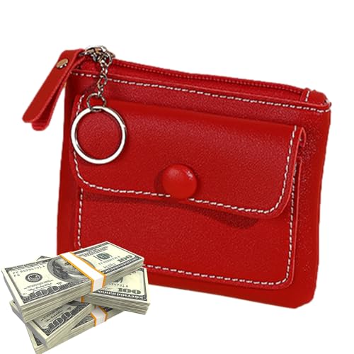 Kartenbrieftaschen für Frauen - Reißverschlüsse Münzgrundtasche, pu Brieftasche | Compact Slim Design mit Front -Taschen -Funktion, stilvoller Geldhalter Mädchen Damen Reise täglich Einkaufsbe von Xinhuju