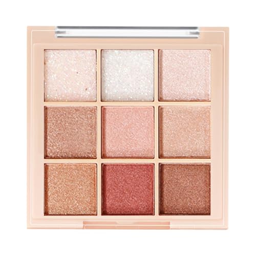 Lidschatten-Palette - Professionelles 9 Lidschattenfarben - Schimmernde Lidschatten-Palette für Frauen und Mädchen von Xinhuju
