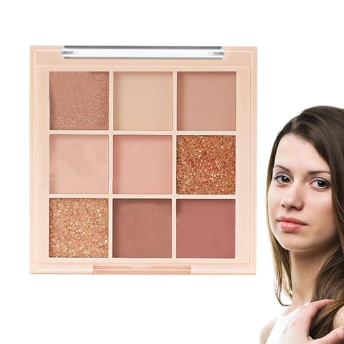 Lidschattenpalette - Professionelle 9 Farben Lidschatten Make -up - Schimmer Glitzer Make -up Palette, Lidschatten Make -up Palette für Frauen und Mädchen von Xinhuju