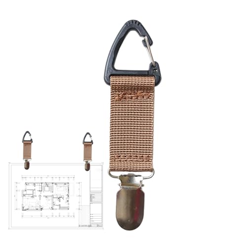 Mit Clips zum Befestigen – tragbar mit Clips, Clips für unterwegs | Holder Racker, multifunktional mit Zubehör, multifunktional mit einem Zubehör in der Mitte des Rucksacks, khaki, Se référer au von Xinhuju