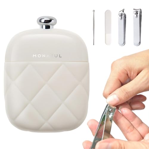 Professionelles Nagelknipser-Set, Zehennagelknipser-Pflegewerkzeug,Pediküre-Werkzeugset Nagelset - 4-in-1-Set aus Edelstahl mit Etui, Reise-Pflegeset für Frauen, für Männer, Väter, auf Reisen oder zu von Xinhuju