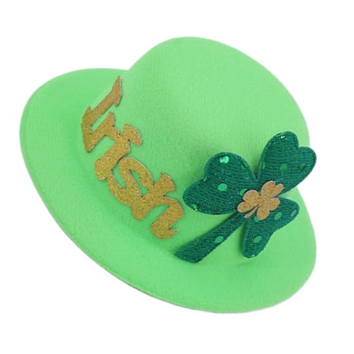 St. Patrick's Day Hut-Haarspangen, grüne Glücks-Blätter, Hut-Form, exquisite -Haarspangen, grünes irisches Haar-Accessoire von Xinhuju
