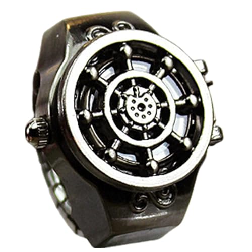 Xinhuju Retro-Uhrenring, Vintage-Uhrenring, Verstellbarer Vintage-Uhrenring für Damen – eleganter Uhrenring für Partys, Dates, Feiertage, Feiern oder den Alltag von Xinhuju