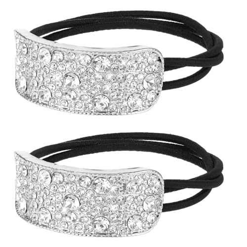 2 Stück Haargummi Strass Glitzernde Haargummis Schwarz Haargummis Pferdeschwanz Halter Strass Elastische Haarbänder Haargummi Damen Strass Kristall Rechteck Haargummis Für Damen 2 Stück Haargummi Strass Glitzernde Haargummis Schwarz Haargummis Pferdeschwanz Halter Strass Elastische Haarbänder Haargummi Damen Strass Kristall Rechteck Haargummis Für Damen von Xinjoduz