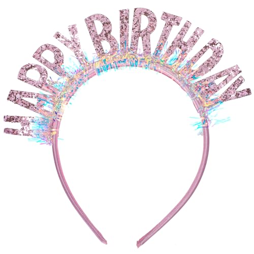 Xinjoduz Haarreif Happy Birthday Geburtstagskrone Frauen Geburtstagskrone Erwachsene Geburtstag Kopfschmuck Prinzessin Happy Birthday Zubehör Für Party Dekoration von Xinjoduz