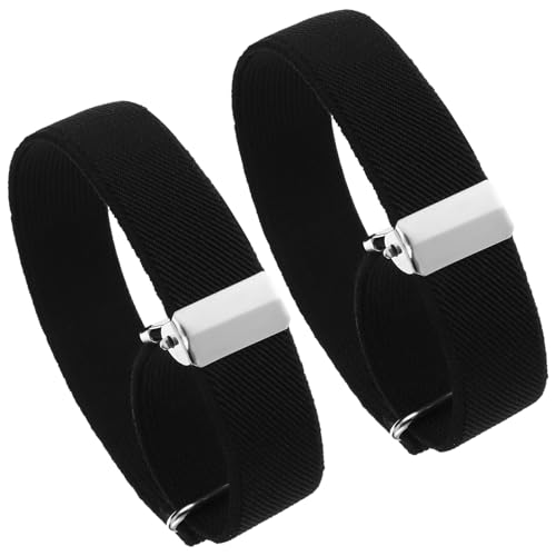 Xinjoduz 2 Stück Ärmelhalter Herren, Verstellbare Armstulpen, Schwarz Elastische Ärmelhalter Damen, Anti Rutsch Hemd Halter Rutschfesten Verschlussclips von Xinjoduz