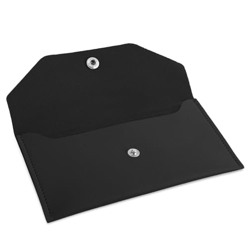 Xinjoduz Geldumschläge aus Leder Geldscheine Aufbewahrung Umschläge Geldbörse Wiederverwendbare Geldumschlag Geldbeutel Budgetumschlag Schwarz Budget Portemonnaie für Reisen Männer Jungen von Xinjoduz