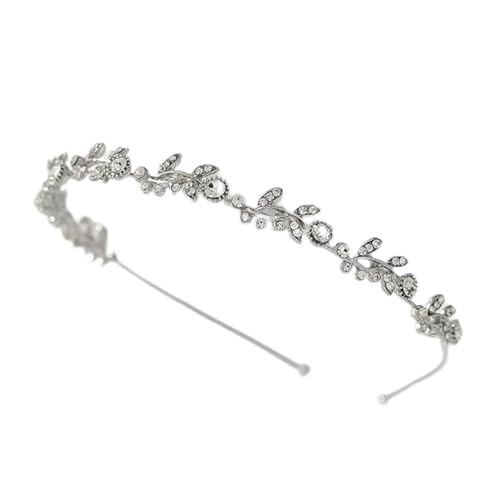 Xinlon Braut Haarschmuck Diadem, Hochzeit Braut Haarreifen, Strassstein Haarbänder für Damen, Silber Hochzeit Haarbander Haarschmuck Damen, Mädchen Stirnband Kronen, Strass Kristall Haarreif von Xinlon