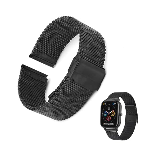 Xinlon Metall Uhrenarmband 20mm für Damen und Herren, Ersatz Metall Uhrenband Armband, Schnellverschluss Uhrenarmband Metallschraube, Smart Watch Armbänder Faltschließe, Uhrband Bandbreite 20mm von Xinlon