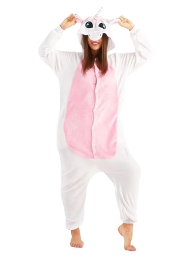 Einhorn Pyjamas Kigurumi Tierkostüm Jumpsuit Schlafanzug Unisex Erwachsene Cosplay Halloween Karneval Onesies Kostüm faschingskostüme Damen Herren… von Xinlong