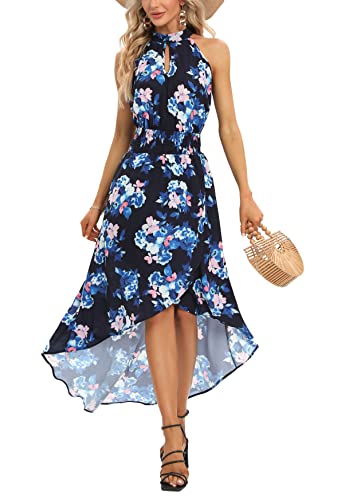 Xinlong Damen Kleid Sommer Casual Maxikleid Bohemien Kleid Lange Ärmellos Party Cocktailkleid Strandkleider Kleider Sexy von Xinlong