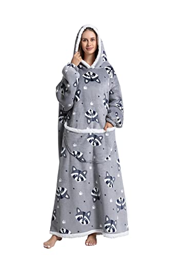 Xinlong Pulloverdecke Sweatshirt Übergroße Warm Lang Unisex mit Kapuze Taschen Wearable Blanket Hoodie Decke Damen Deckenpullover Herren von Xinlong