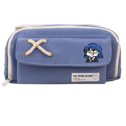 Xinnice Anime Big Capacity Pencil Case Goto Hitori Pen Case Yamada Ryo Back to School Stationery Bag with Compartments Geschenk von Xinnice