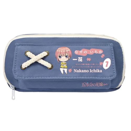 Xinnice Anime Federmäppchen Nakano Ichika Figur Pen Case Nakano Nino Merch Back to School Anime Pencil Case Federmappe Jungen von Xinnice
