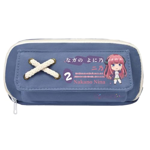 Xinnice Anime Federmäppchen Nakano Ichika Figur Pen Case Nakano Nino Merch Back to School Anime Pencil Case Federmappe Jungen von Xinnice