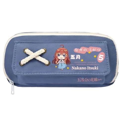 Xinnice Anime Federmäppchen Nakano Ichika Figur Pen Case Nakano Nino Merch Back to School Anime Pencil Case Federmappe Jungen von Xinnice