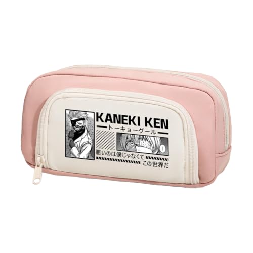 Xinnice Anime Kaneki Ken Federmäppchen Kirishima Toka Pencil Case Kaneki Ken Merch Federmappe Mädchen Anime Mäppchen Junge von Xinnice