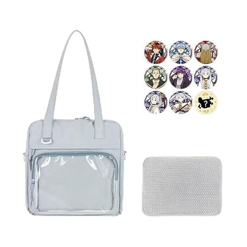 Xinnice Anime Umhängetasche Frieren&Fern Crossbody Bag Fern Handtasche Druck Washable Bag Daypcak mit Anime Badge Cosplay Requisiten Geschenk von Xinnice