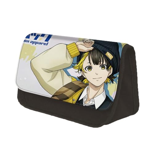 Xinnice Blue Lock Mäppchen Anime Isagi Yoichi/Seishiro Nagi Federtasche Polyester Doppelte Federmäppchen Bedruckter Bleistift-Organisator Große Schule Briefpapier Pouch (22 * 7.5 * 13cm) von Xinnice