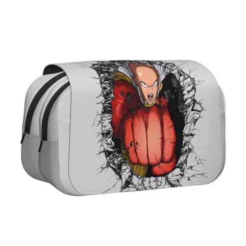 Xinnice Saitama Federmäppchen Genos Anime Pencil Case Saitama Merch Federmappe Mädchen Anime Mäppchen Junge von Xinnice