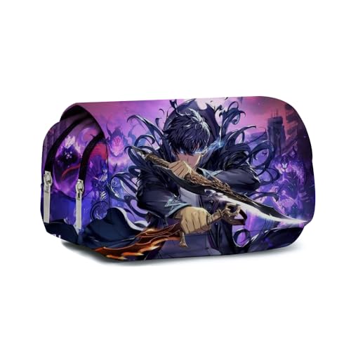 Xinnice Sung Jin Woo Federmäppchen Jungen Anime Pencil Case Sung Jin Woo Stifttasche für Teenager Studenten von Xinnice