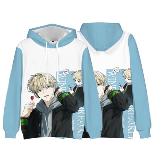 Xinnice Wind Breaker Kapuzenpullover mit Taschen | SUO Hayato Kaji Ren Anime Hoodie | Unisex Fashion Sweatshirt | Größe: XXS - 4XL von Xinnice