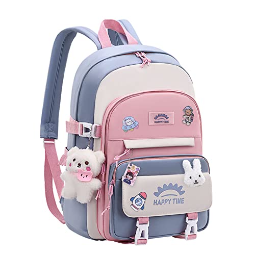 Fashion School Rucksack Laptop Rucksack Schultasche Für Student Teenager Mädchen Reisetagesack Mit Stecknadeln Und Anhänger von Xinsheinelry