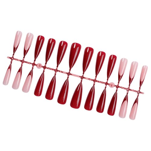 Künstliche Nägel Stilvolle Französische Tipps Zum Aufdrücken Der Nägel Für Frauen Und Mädchen Zum Aufkleben Der Nägel Maniküre Nageldekoration 24 Stück von Xinsheinelry