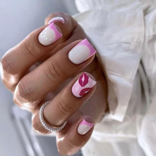 Quadratische Nägel Tipps Künstliche Nägel Kleber Auf Den Nägeln Aufklebende Nägel Aufdrückende Nägel Künstliche Falsche Nägel Für Damen Und Mädchen von Xinsheinelry