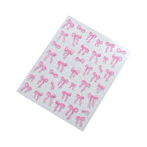 Weiße Bögen Nägel Kunstaufkleber Ribbon Bögen Nägel Abziehbilder 3D Bowknot Nails Sticker Nails Art Decoration Für Frauen Mädchen von Xinsheinelry